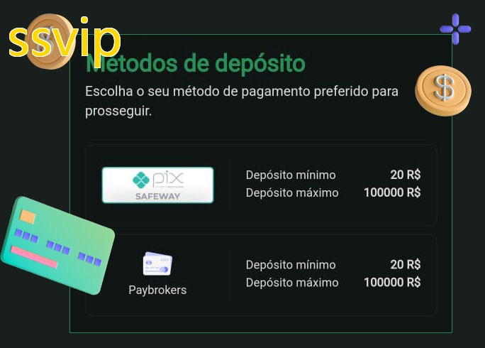 O cassino ssvipbet oferece uma grande variedade de métodos de pagamento